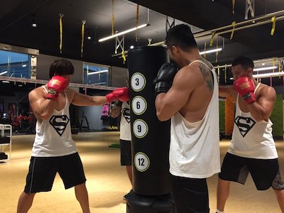 Fight fitness group class